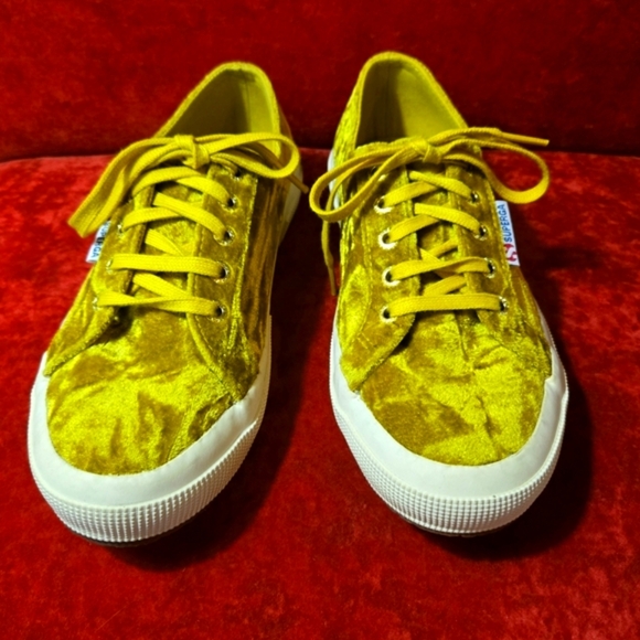 SUPERGA CRUSHED OX VELVET SNEAKERS LACE-UP LOW-TOP NWOT W 7 M 5 1/2 RETRO FLY - Picture 2 of 12